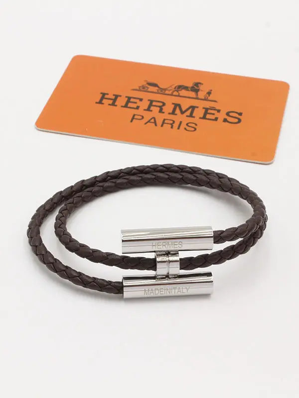 اسواره هيرمز لوقو نيو ليذر رجالي اسواره HERMES بني فضي رجالي 19