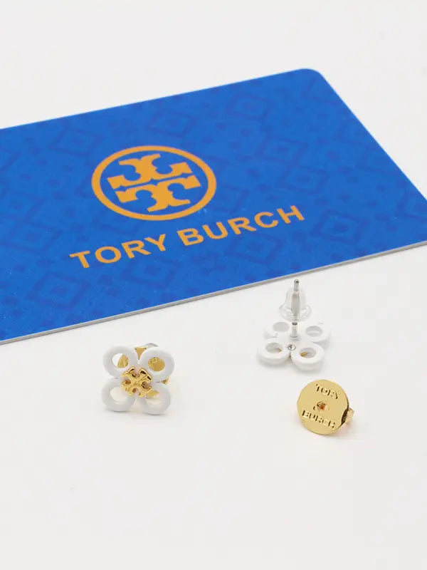 حلق توري بورش ابيض لوقو حلق tory burch