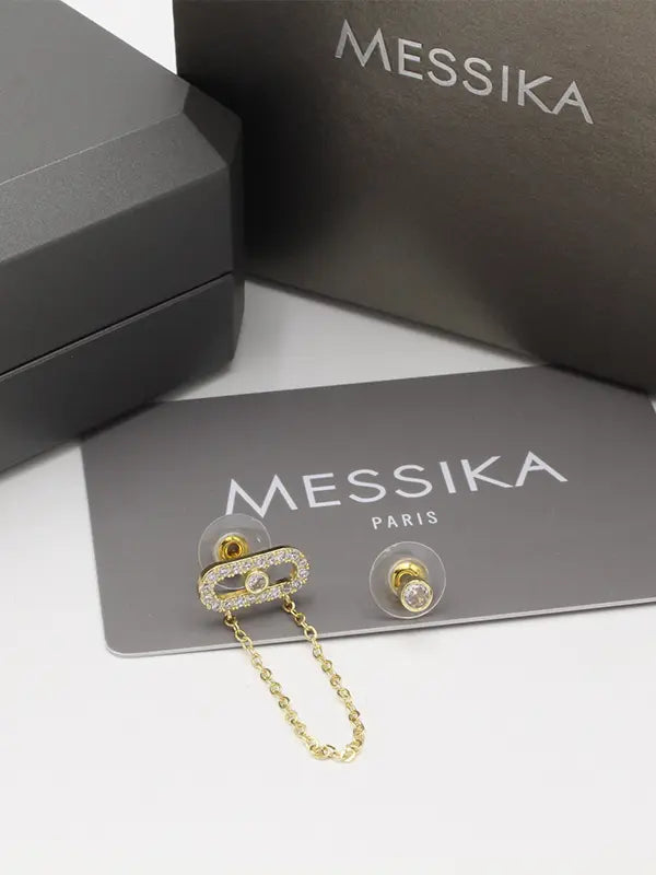 حلق ميسيكا زركون وذ شاين حلق messika