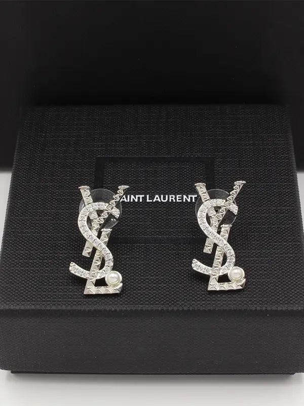 حلق ايف سان لوران بيرل ماستر حلق ysl فضي