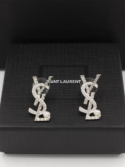 حلق ايف سان لوران بيرل ماستر حلق ysl فضي