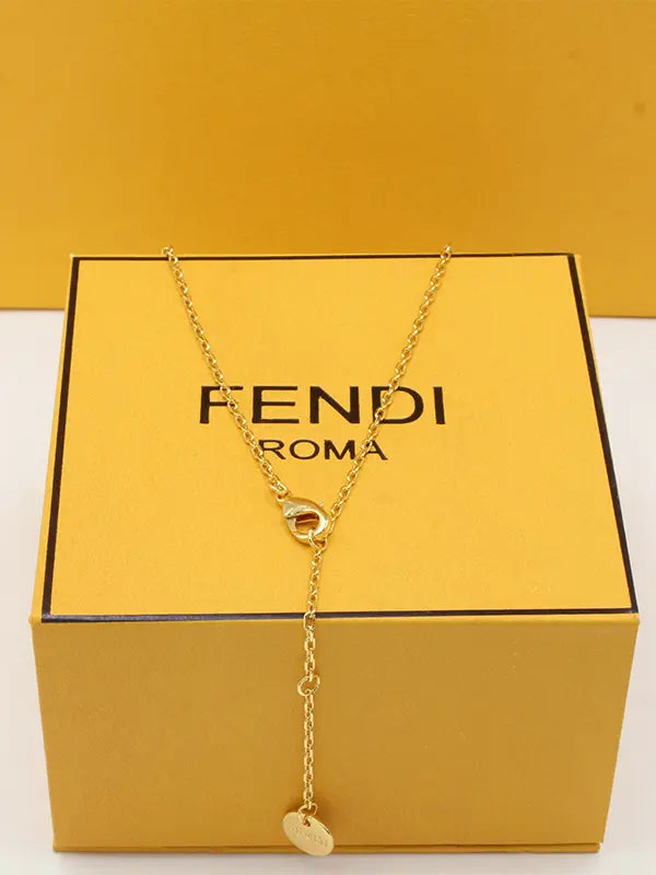سلسال فندي زركون نيو ستايل لوقو سلسال fendi