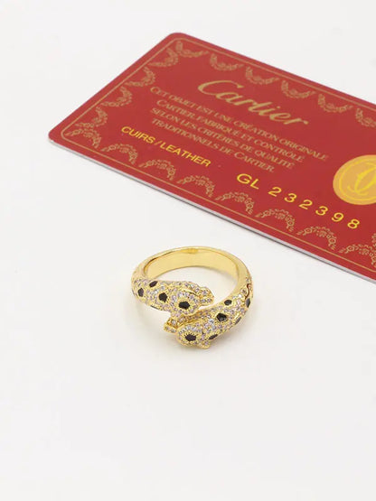 خاتم كارتير تايقر نيو بلاك ماستر زركون خواتم CARTIER ذهبي