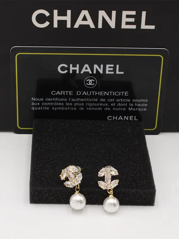 حلق شانيل زركون لولو صغير حلق chanel