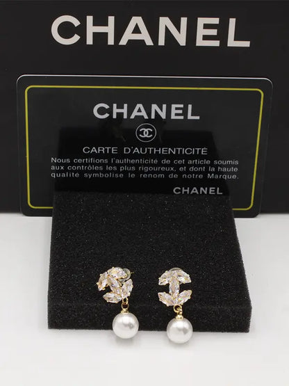 حلق شانيل زركون لولو صغير حلق chanel