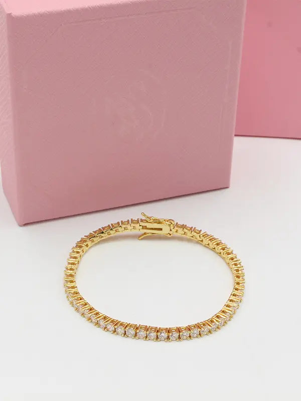 اسواره سواروفسكي تنس زركون نيو لوكر اسواره Swarovski ذهبي