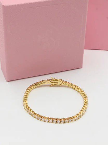 اسواره سواروفسكي تنس زركون نيو لوكر اسواره Swarovski ذهبي