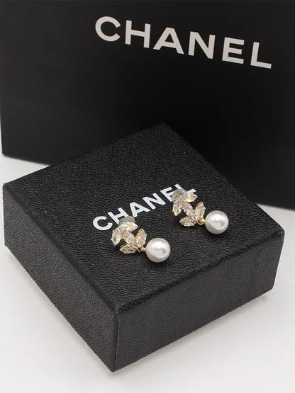 حلق شانيل زركون لولو صغير حلق chanel