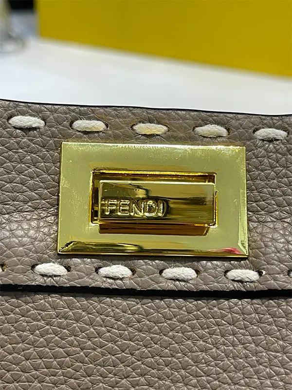 شنطة فندي بنية بتعليقه كرز شنط وحقائب fendi bags