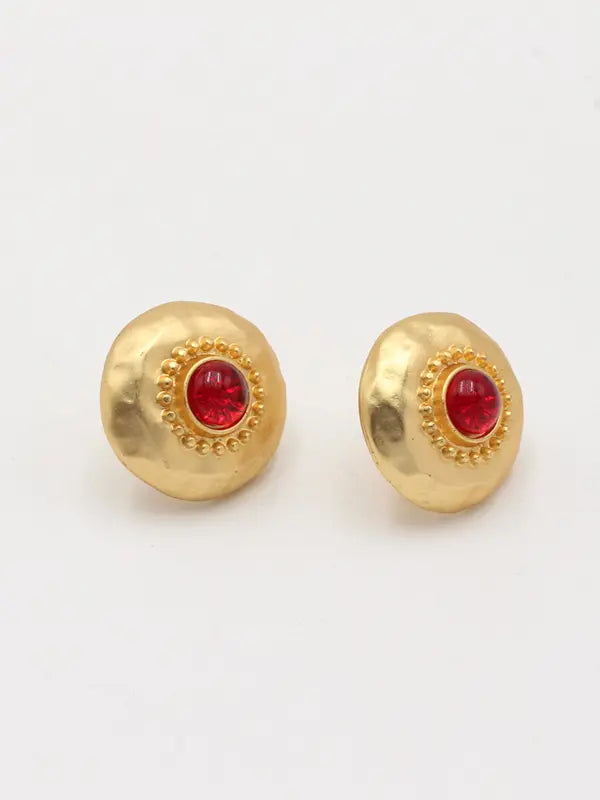 حلق حجر احمر ميتال مطفي حلق new