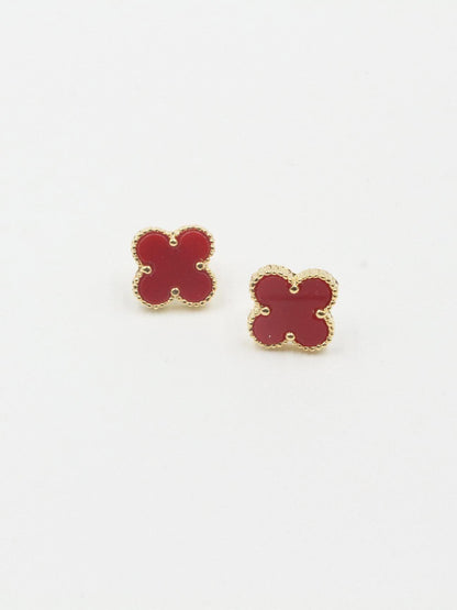 حلق فان كليف مقاس 1.4 سم حلق van cleef احمر