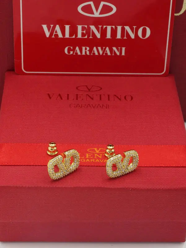 حلق فالنتينو وسط كرستال حلق VALENTINO