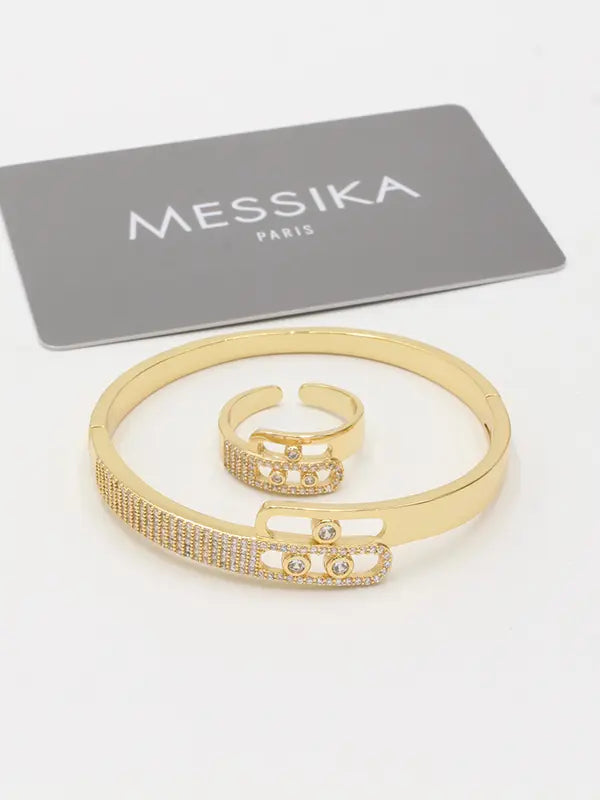 اساور وخاتم ميسيكا زركون 787 اسواره messika ذهبي
