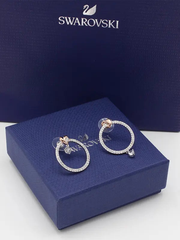 حلق سواروفسكي هارت سيركل بندنت لوقو حلق Swarovski