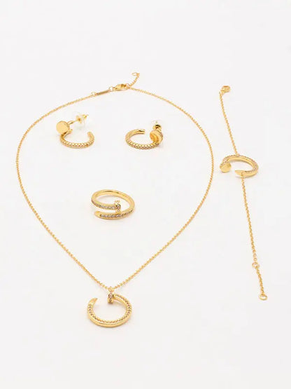 طقم كارتير مسمار ناعم 3 قطع زركون اطقم CARTIER