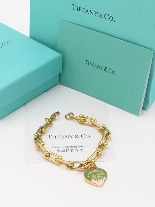 اسوارة تيفاني هارت بيق شاين اسواره tiffany ذهبي وردي