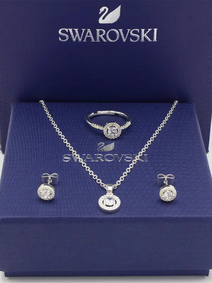 طقم سواروفسكي ابيض اطقم Swarovski