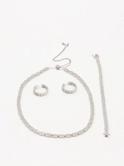 طقم اي بي ام زركون لوقو فضي اطقم APM