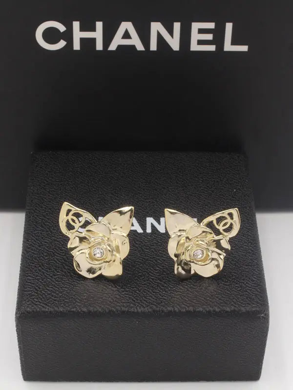 حلق شانيل ورد 654 ماستر حلق chanel ذهبي