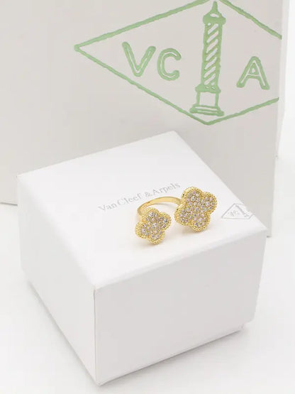 خاتم فان كليف وردتين ماستر خواتم van cleef