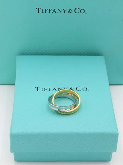 خاتم تيفاني ماستر دبلتين مشبوكة خواتم tiffany