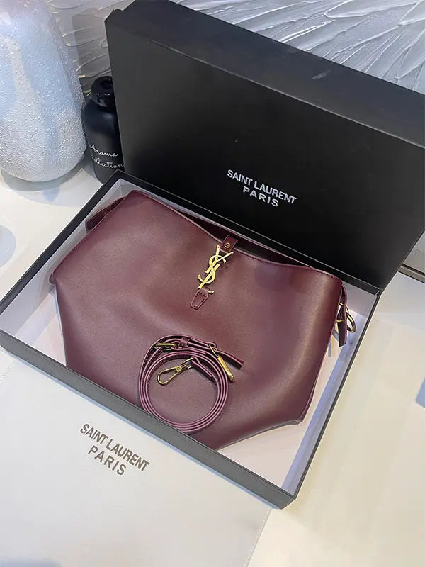 شنطة ايف سان لوران عريضه مقاس كبير شنط وحقائب ysl bag عنابي
