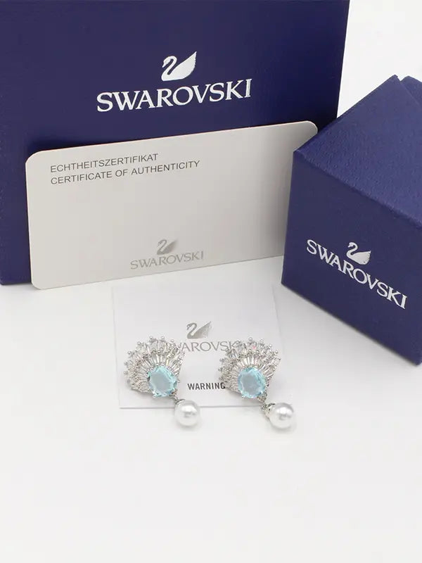 حلق سواروفسكي زركون نيو بلو ماستر حلق Swarovski