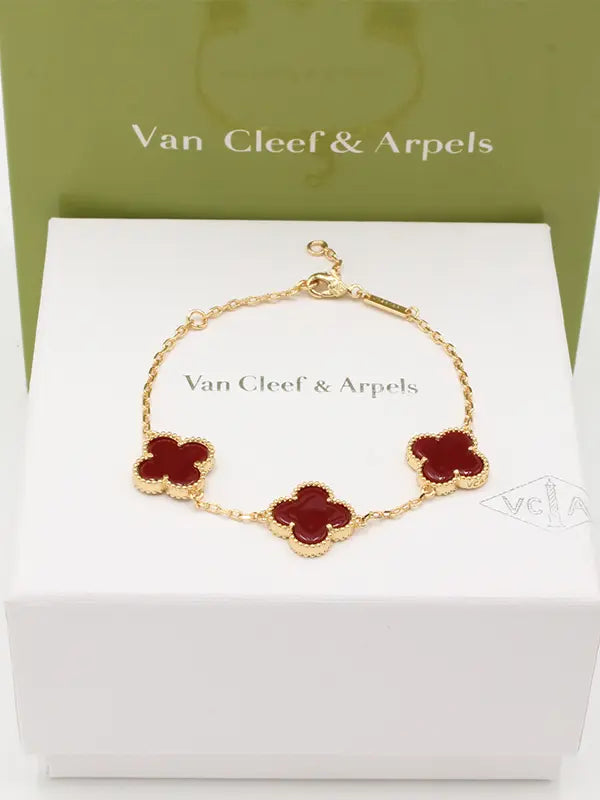 اسواره فان كليف ورود 729 اسواره van cleef عنابي ذهبي