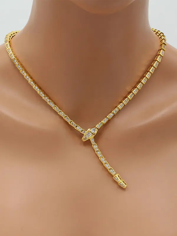 عقد بولغاري الجديد زركون لوقو سلسال bvlgari ذهبي