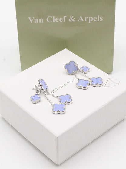 حلق فان كليف 4 ورود وسط حلق van cleef