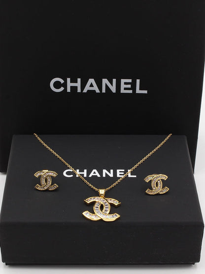 طقم شانيل زركون لوقو اطقم chanel