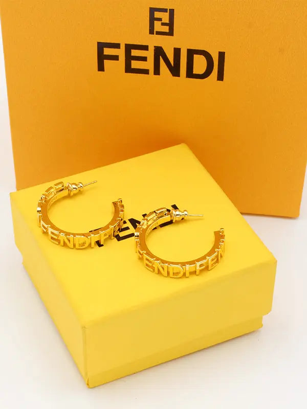 حلق فندي نيو سيركل لوقو حلق fendi
