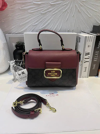 شنطة كوتش صغيره الوان شنط وحقائب coach bags عنابي