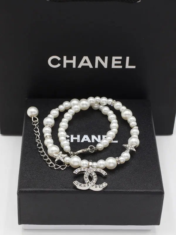 سلسال شانيل عقد لولو كريستال سلسال chanel