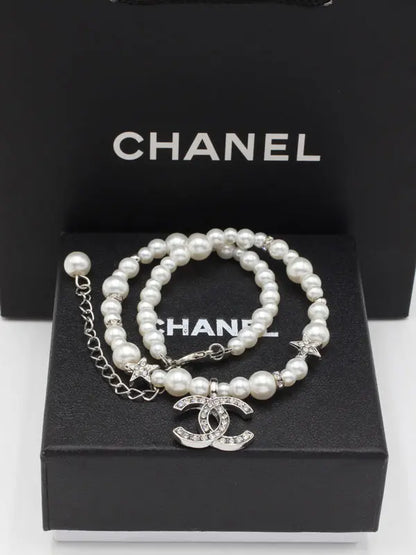 سلسال شانيل عقد لولو كريستال سلسال chanel