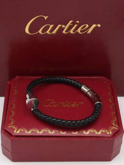 اسواره كارتير رجالي اسود مسمار الماستر اسواره CARTIER