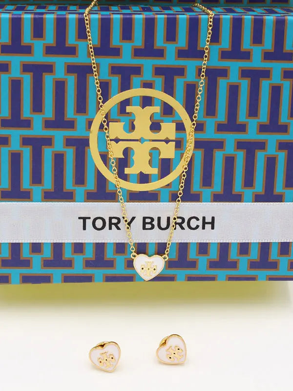 طقم توري بورش ناعم ابيض هارت اطقم tory burch