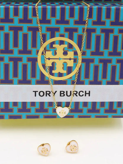 طقم توري بورش ناعم ابيض هارت اطقم tory burch