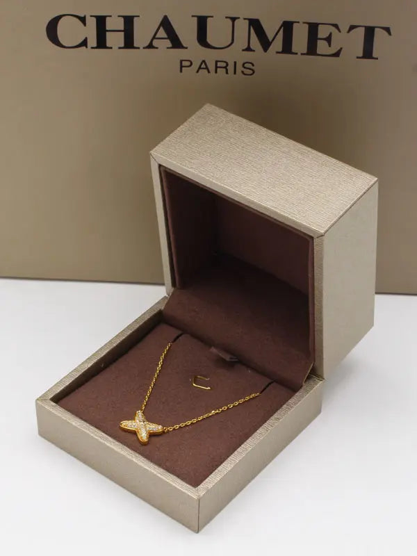 سلسال شوميه زركون فضي سلسال chaumet