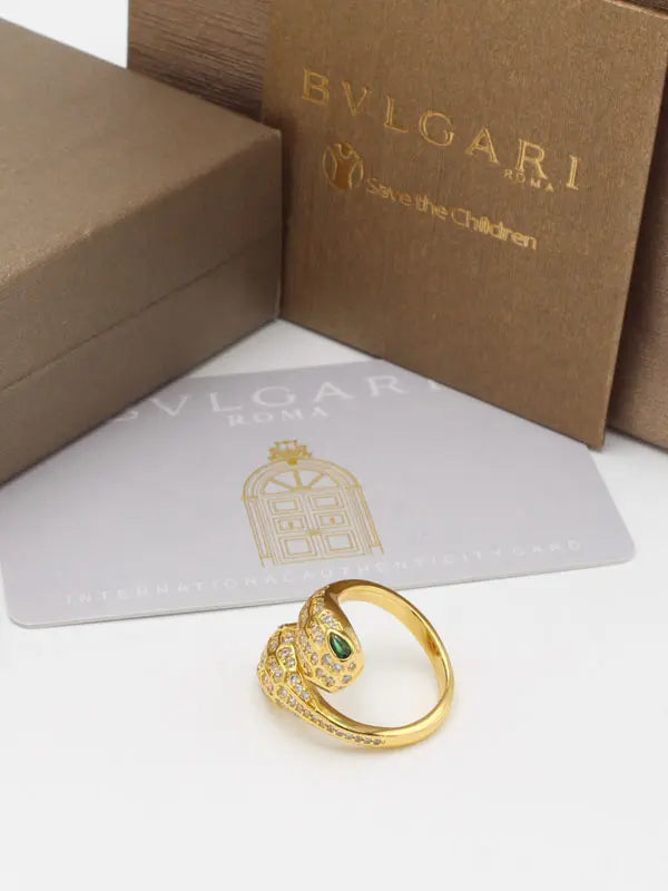 خاتم سنيك بولغاري ماستر زركون قرين ايز خواتم bvlgari