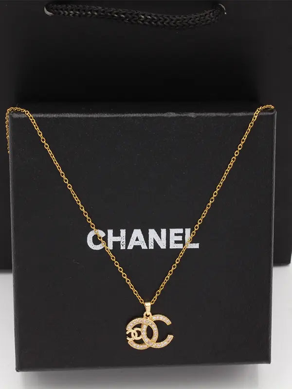 سلسال شانيل زركون ذهبي 670 سلسال chanel