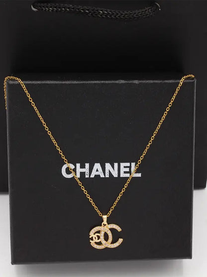 سلسال شانيل زركون ذهبي 670 سلسال chanel