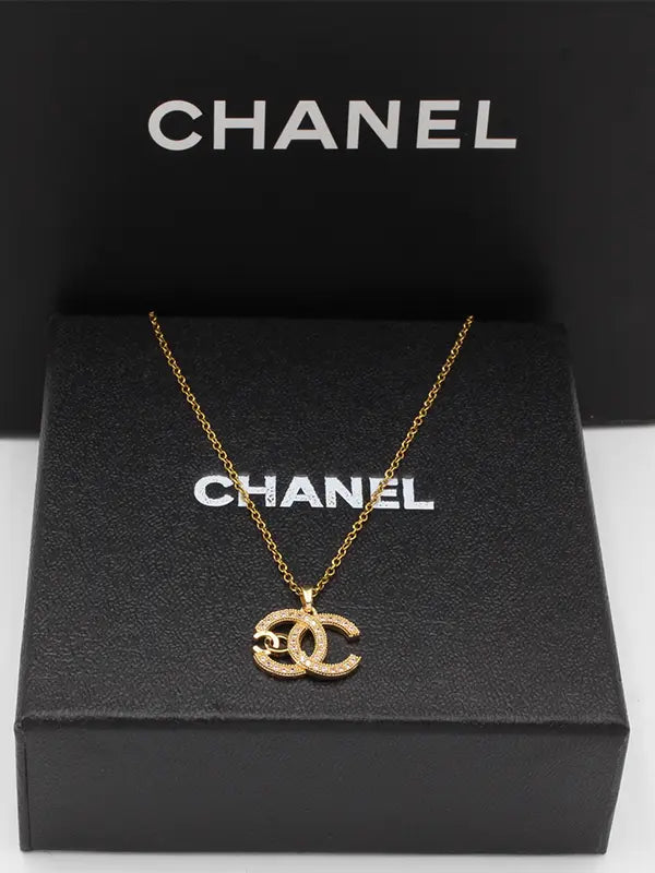 سلسال شانيل زركون ذهبي 670 سلسال chanel