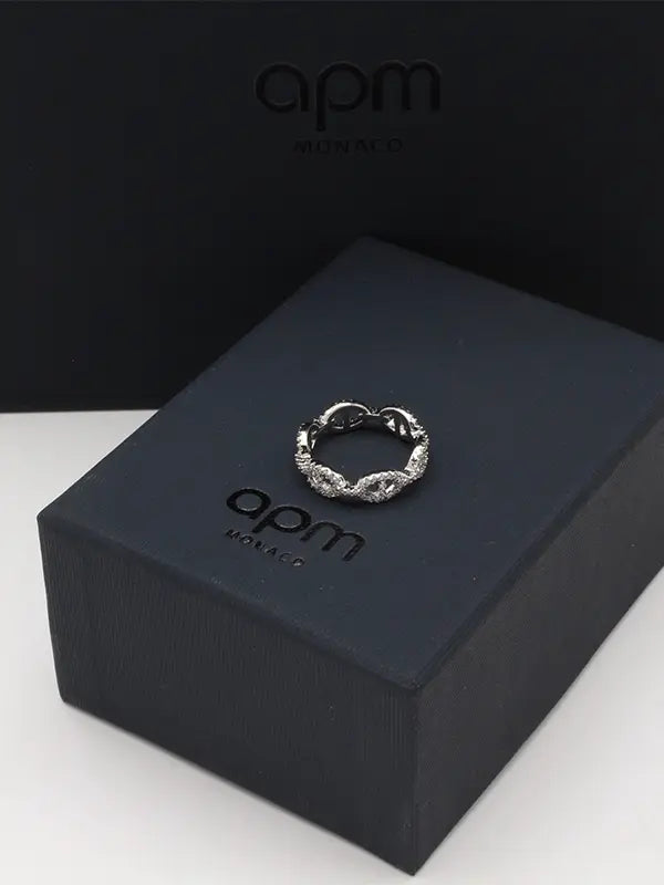 خاتم اي بي ام زركون لوقو ناعم خواتم APM