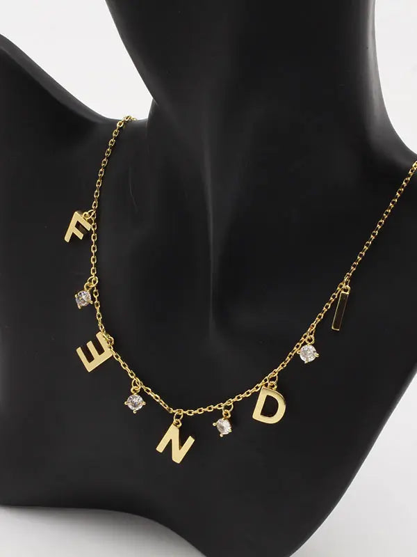 سلسال فندي زركون الجديد لوقو سلسال fendi