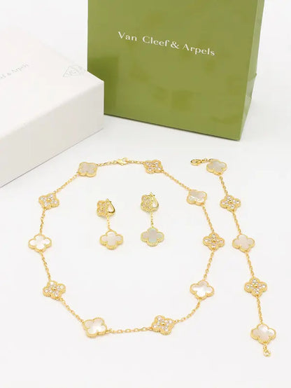 طقم فان كليف زركون اند شيل 3 قطع الماستر اطقم van cleef