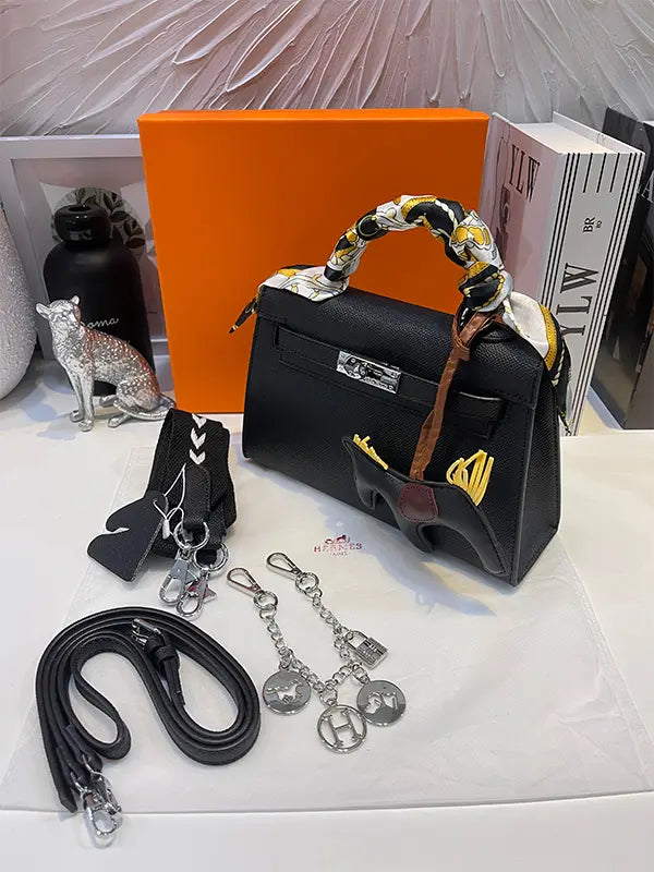 شنطة هيرمز سلفر وذ سكارف شنط وحقائب hermes bag