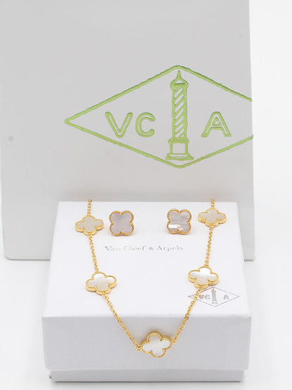 طقم فان كليف 5 وردات 02517 اطقم van cleef ابيض