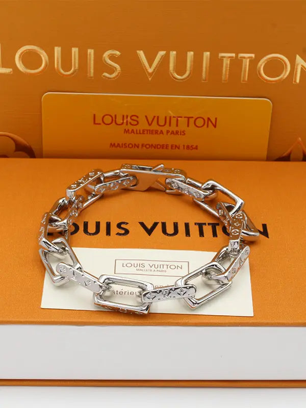 اسواره لويس فيتون بلاتنيوم للجنسين اسواره louis vuitton فضي
