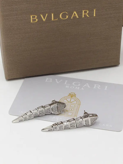 حلق بولغاري زركون طويل لوقو حلق bvlgari